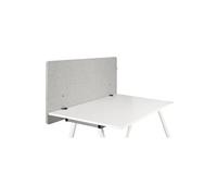 hjh Office Paravent acoustique pour bureau FLEXMIUT D 62 x 120 cm Panneau de séparation gris clair