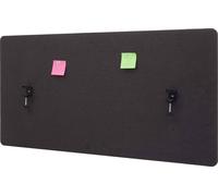Cloison acoustique de bureau HWC-G75, protection visuelle de bureau Tableau d'affichage, double paroi tissu/textile ~ 60x120cm brun-gris