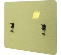 Cloison acoustique de bureau HWC-G75, protection visuelle de bureau Tableau d'affichage, double paroi tissu/textile ~ 60x75cm vert