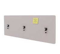 Cloison acoustique de table HWC-G75, double paroi en tissu 60 x 160 cm beige
