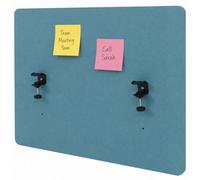 Cloison acoustique de table HWC-G75, double paroi en tissu 60 x 75 cm turquoise