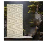 Cloison ajourée en PU, Panneaux muraux 3D étanches pour la décoration de la Maison et du Bureau - Lambris en PU Imitation Brique avec Accent texturé ondulé - Blanc cassé, Lot de 2 - Décorati
