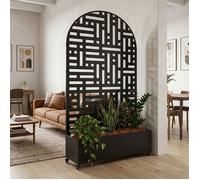 casa.pro Cloison avec Jardinière Bernalda en Forme d'arc 190x120x38 cm Noir