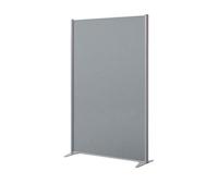 Cloison B-Zen de séparation pleine tissu Bondai gris - H 180 x L 122 cm cadre gris argent -sans pied - Cloisons acoustiques - Bruneau