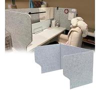 Cloison de bureau autonome d'absorption acoustique - Brise-vue en feutre gris 60/80/100 cm - Réduction du bruit - 9 mm d'épaisseur - Pour espace de travail - Barrière acoustique efficace