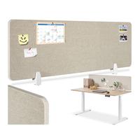 tectake® Cloison Amovible sans percage pour Bureau Anti-Bruit et Protection visuelle, Paravent Interieur, idéal Open Space et télétravail pour insonorisation, Montage Facile, Accessoires Bureau