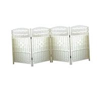 Cloison De Pièce Courte Portable, Écran Pliable À 4/5/6 Panneaux, Séparateur Décoratif Autoportant Pliable, for Salle D'étude, Bureau, Dortoir(White,60x30cm-4 Panels)