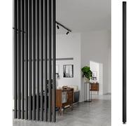 Cloison De Salon Poteau De Cloison D’écran en Bois Massif, Mur De Chambre à Coucher Séparateurs De Salle De Bar Verticaux, Faciles à Couper Et à Installer, Black 1pc, 130cm/51.1in/4.26ft