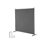 VEVOR Paravent Multifonctionnel à Panneau Unique, Cloison de Séparation Autoportant 181x181,5 cm, Séparateur de Pièces Intérieur, Brise-vue pour Confidentialité, Bureau, Chambre à Coucher, Gris