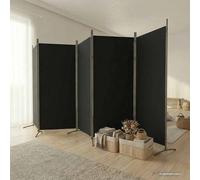 Cloison de Séparation 2 Panneaux Anthracite 175x180 cm Tissu Paravent vidaXL