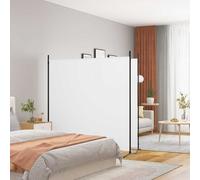Cloison de Séparation 2 Panneaux Blanc 348x180 cm Tissu Paravent Salon vidaXL