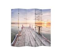 Cloison de séparation - - 200 x 170 cm - Bois massif - Toile durable - Design contemporain