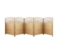 Cloison De Séparation 23,62 X 11,81 Pouces, 4/5/6 Panneaux, Cloisons De Séparation en Rotin À Monter Soi-même, for Salles De Classe Et Maternelles(Beige,23.62 x 11.81in-5 Panels)
