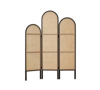 Cloison de Séparation 3 Panneaux, avec Ventilation Design, Séparateur de Pièce Pliable Diviseur, Écran D'Intimité Paravent pour Chambres à Coucher, Salles à Man(Size:59.05*70.86in,Color:couleur noire)