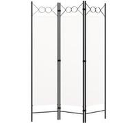 Cloison de séparation 3 panneaux blanc 120x180 cm Blanc G