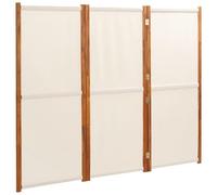 vidaXL Paravent cloison de séparation 4 panneaux blanc crème 280x180 cm Salon