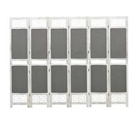 Cloison de Séparation 3 Panneaux Gris 105x165cm Tissu Paravent Diviseur vidaXL