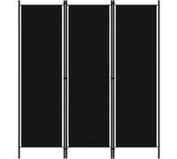 Cloison de séparation 3 panneaux Noir 150x180 cm
