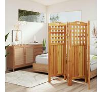 Cloison de Séparation 4 Panneaux 162x2x180 cm Bois d'Acacia Paravent vidaXL