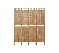vidaXL Cloison de séparation 4 panneaux Bambou 160x180 cm 341749