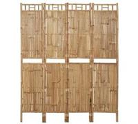 Cloison de séparation 4 panneaux Bambou 160x180 cm Couleur authentique de bambou G