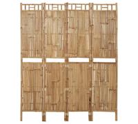 Cloison de Séparation 4 Panneaux Bambou 160x180 cm Paravent Diviseur vidaXL