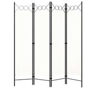 Cloison de Séparation 4 Panneaux Blanc Décor 160x180 cm Paravent Chambre vidaXL