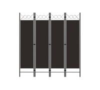 Cloison de séparation 4 panneaux Marron 160 x 180 cm marron G