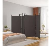 vidaXL Cloison de séparation 4 panneaux pliable tissu marron 346x180 cm