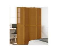 vidaXL Cloison de séparation 4 panneaux marron bois paulownia massif Marron