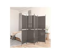 Cloison de Séparation 4 Panneaux Séparateur de Pièce Pliable Diviseur Ecran d'Intimité Paravent Décoration Salon Anthracite 200x200 cm Tissu