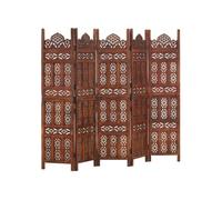 vidaXL Cloison de séparation 5 panneaux Marron 200x165cm Bois manguier