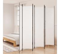 vidaXL Cloison de séparation Paravent 4 panneaux pliable 200x220 cm tissu blanc