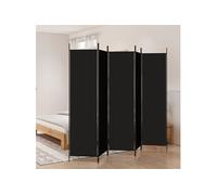 vidaXL Cloison de Séparation 5 Panneaux Séparateur de Pièce Pliable Diviseur Écran d'Intimité Paravent Décoration Salon Noir 350189