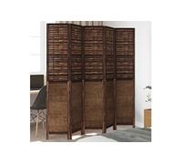 vidaXL Cloison de Séparation 5 Panneaux, Séparateur de Pièce, Écran d'Intimité, Paravent de Salon Chambre, Marron Foncé Bois de Paulownia Massif Marron https://www.fnac.com/mp50012156/vidaXL-Cloison-de-separation-5-panneaux-marron-fonce-paulownia-massif/w-4?oref=06479d4f-fa34-4ff3-13d9-e82ddfaa0b84