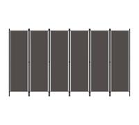 Cloison de séparation 6 panneaux Anthracite 300x180 cm