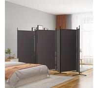 vidaXL Cloison de séparation 6 panneaux Tissu Marron 520x180 cm