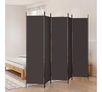 Cloison de Séparation 6 Panneaux Noir 300x200cm Tissu Paravent Diviseur vidaXL