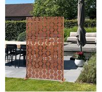 Cloison de séparation Basciano acier galvanisé 180 x 120 x 40 cm rouille