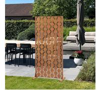 Cloison de séparation Basciano acier galvanisé 180 x 90 x 40 cm rouille