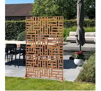 Cloison de séparation Bernalda acier galvanisé 180 x 120 x 40 cm noir