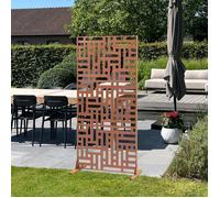 Cloison de séparation Bernalda acier galvanisé 180 x 90 x 40 cm rouille