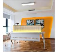 Cloison de séparation convexe élégante en verre trempé avec bande lumineuse LED dorée - Parfait pour les salles à manger, les restaurants et les bars - Solution décorative élégante pour les espaces