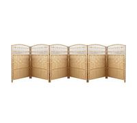 Cloison De Séparation Courte À Monter Soi-même, 60 X 30 Cm, 4/5/6 Panneaux en Rotin, for Salles De Classe Et Maternelles(Beige,23.62 x 11.81in-6 Panels)