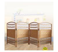 Cloison De Séparation Courte, Écran De Confidentialité Occultant Tissé, Cloison Portable Intérieure De 4 À 6 Panneaux, Cloison Temporaire for Salles Classe(Yellow,19.68 x 11.81in-4 Pieces)