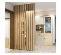 Cloison de séparation de pièce à lattes en bois - 70 cm de haut - Pour entrée, café, hôtel, maison de thé - Séparateur d'espace élégant avec poteaux - Hauteur : 0,7 m