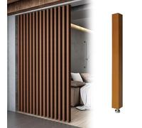 Cloison de séparation de pièce du sol au plafond, poteau de séparation d'écran en lattes de bois, poteau de séparation de pièce d'écrans de confidentialité, colonne de séparation de décorati