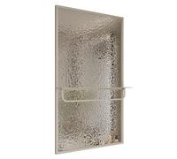 Cloison de séparation de pièce en verre trempé - Motif vague d'eau moderne - Blanc - Pour la maison, le bureau, la chambre à coucher, la salle de bain, le dressing (40 x 60 cm)