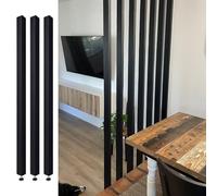 Cloison de séparation de pièce, lattes en bois du sol au plafond pour salon, salle à manger, étude, salon, séparateur à faire soi-même, sans perçage