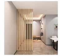 Cloison de séparation du sol au plafond à lattes en bois - Cloison facile à installer pour couloir, salle de bain, cuisine - Design élégant de colonne de poteaux (9 racines, 170 cm)